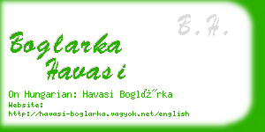 boglarka havasi business card